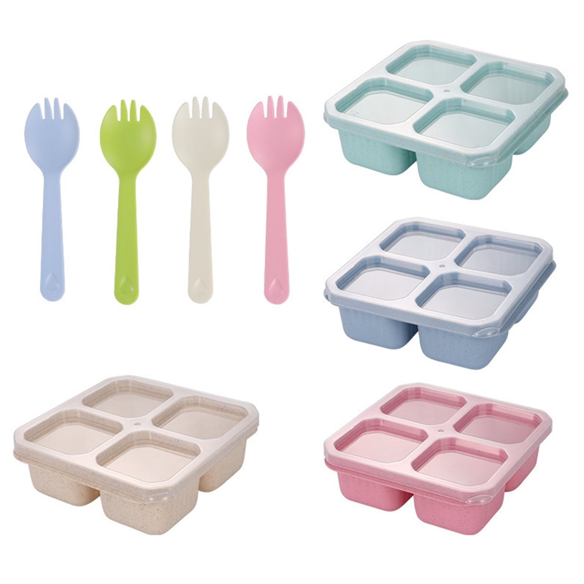 Food Snacks To Buy - 【TODAY-BUY】~@ 4 Pack Snack Containers Bento