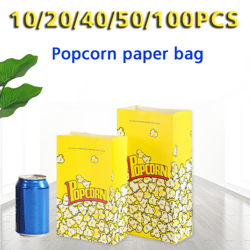 Food Snacks For School - 10/20/30/50/100PCS Yellow paper bag Food bags