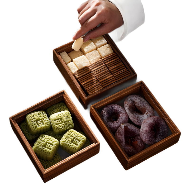 Snacks Food Gift Baskets - Japanese Style Minimalist Food Box Multi-Layer