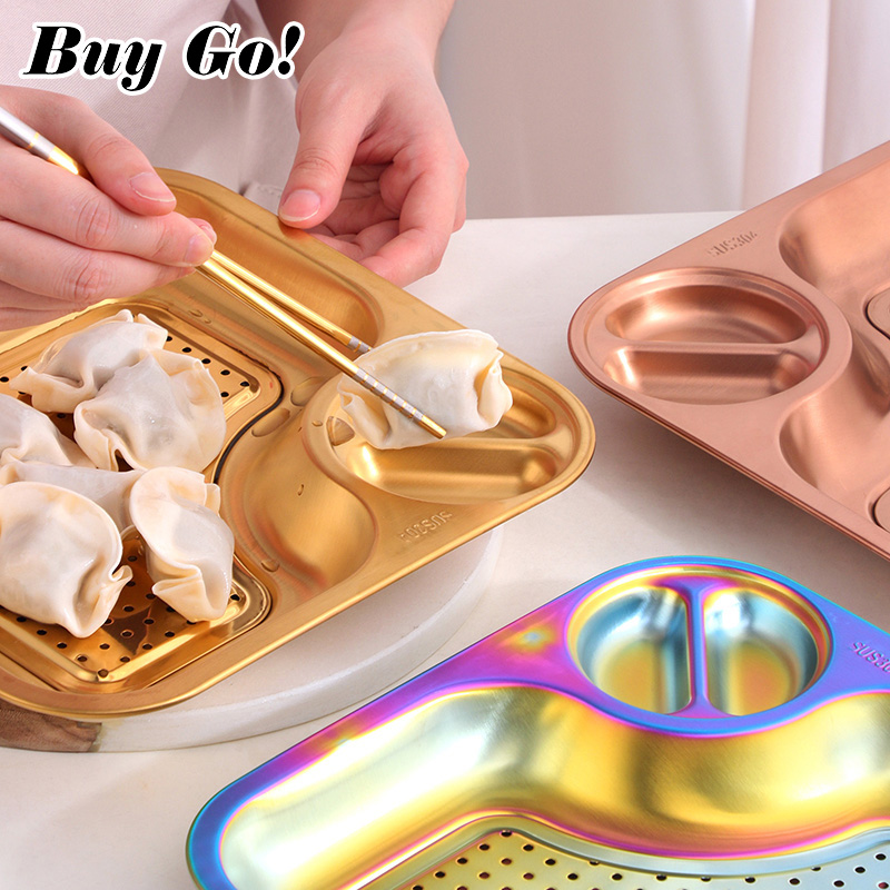 Food Snacks To Buy - 1PC Creative Dumplings Plate Kitchen Stainless