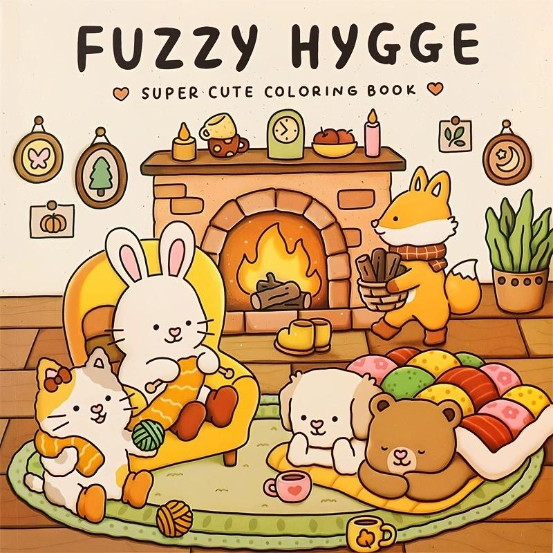 Food Y Snacks Coloring Book - FUZZY HYGGE Adult Coloring Book -
