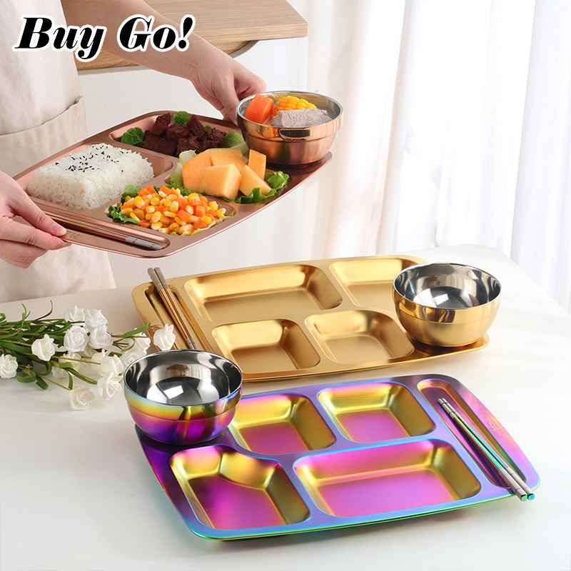 Food Snacks To Buy - 6 Sections Stainless Steel Fast Food