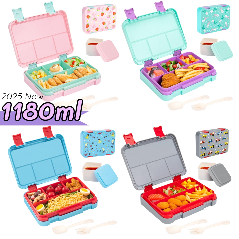 Food Snacks For School - 40oz Cartoon Pattern Bento Lunch Box