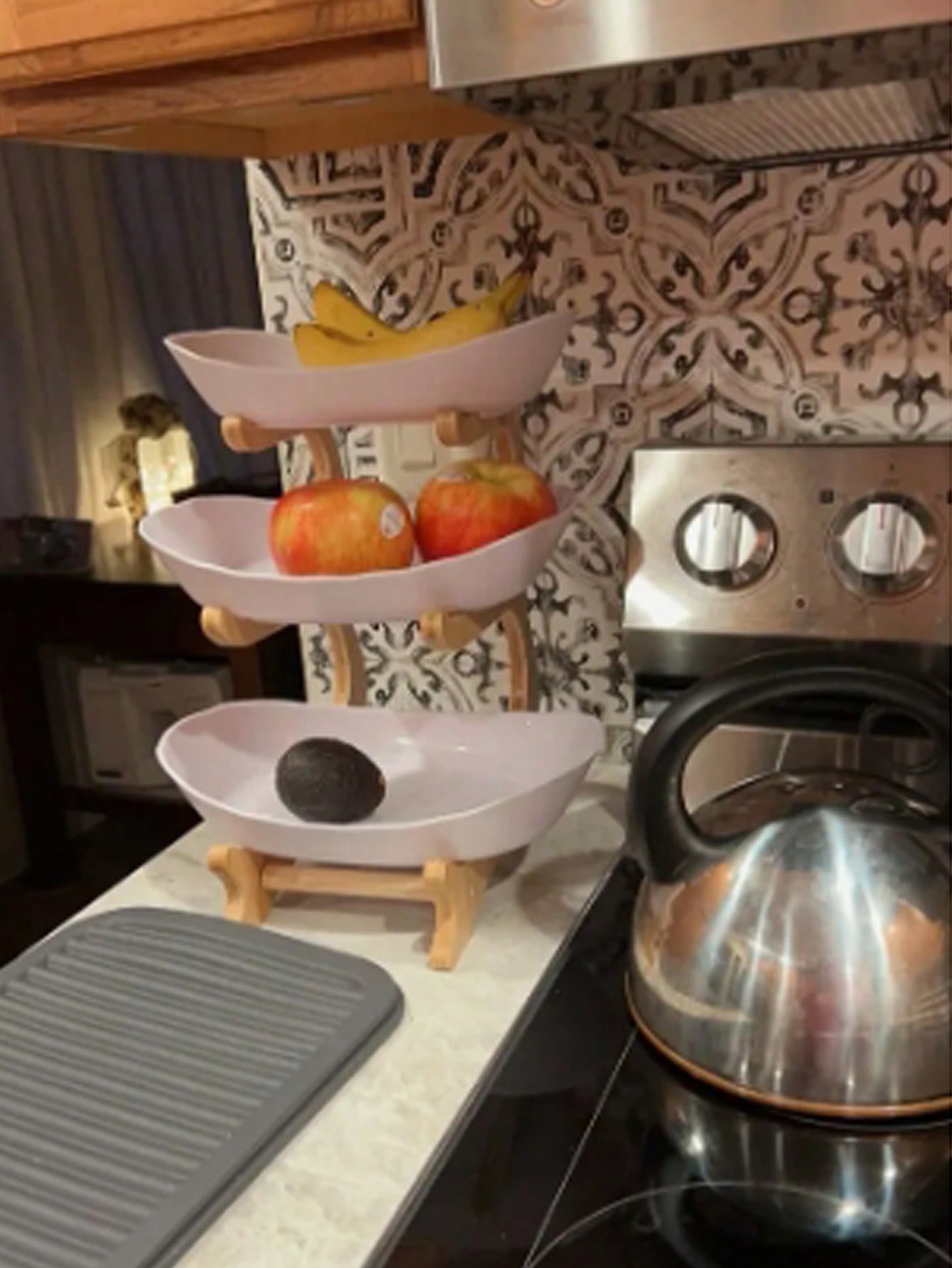 Luxury 3-Tier Wooden Fruit Bas - Snacks Food Gift Baskets 评论和价格