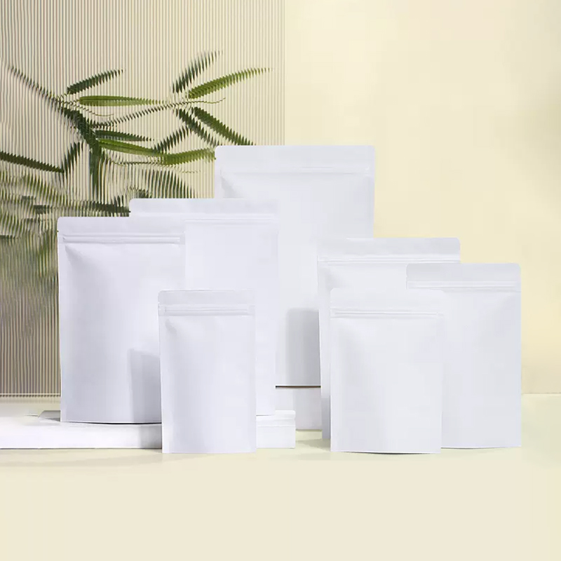 Kraft Paper Zipper Bags Standi - Food Snacks Logos 评论和价格