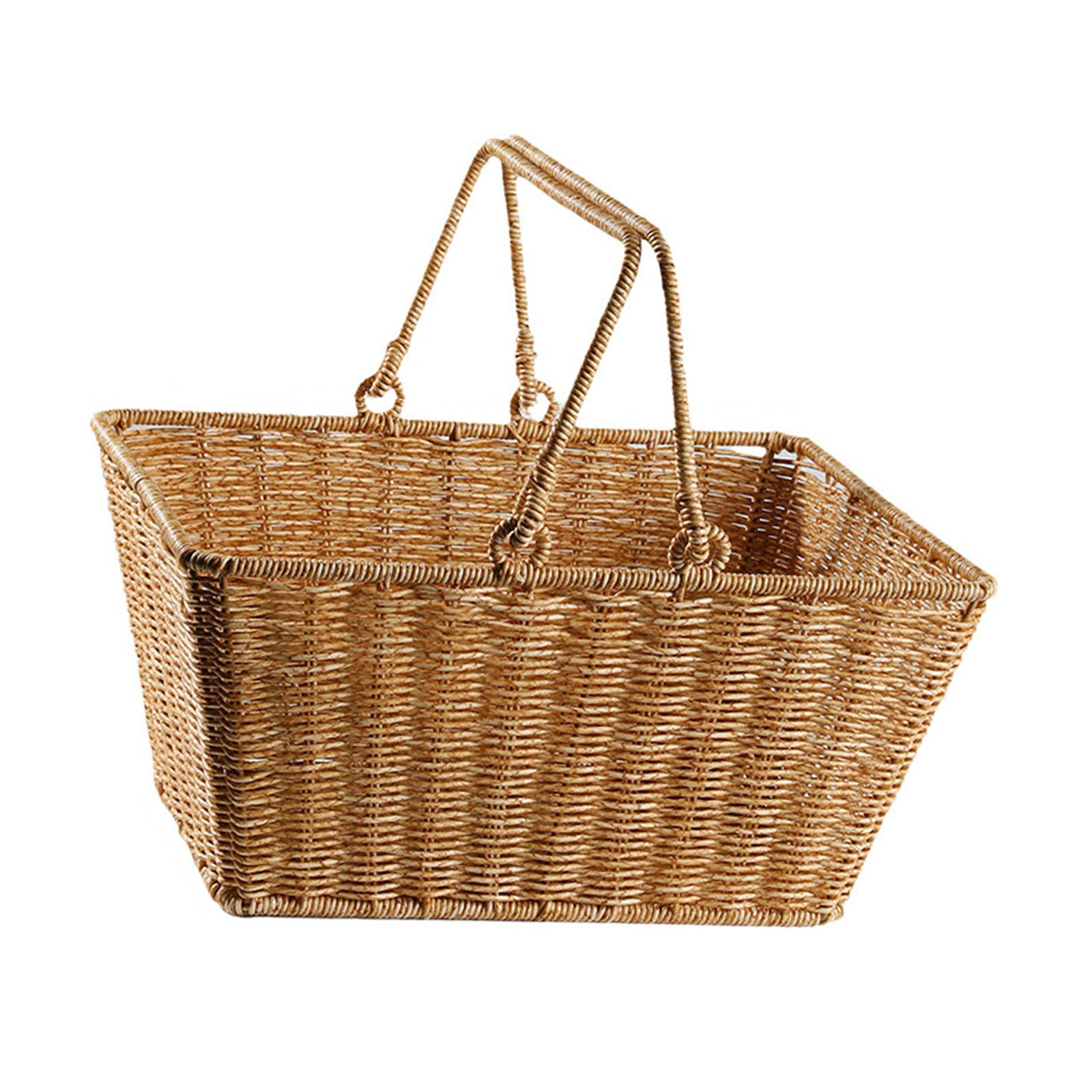 Picnic Storage Basket with Han - Snacks Food Gift Baskets 评论和价格