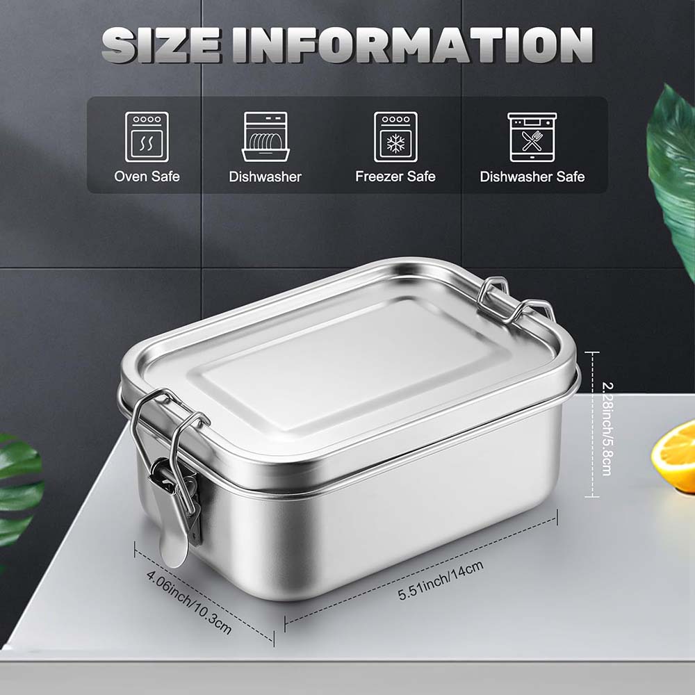 4Pcs Stainless Steel Bento Box - Food Snacks For School 评论和价格