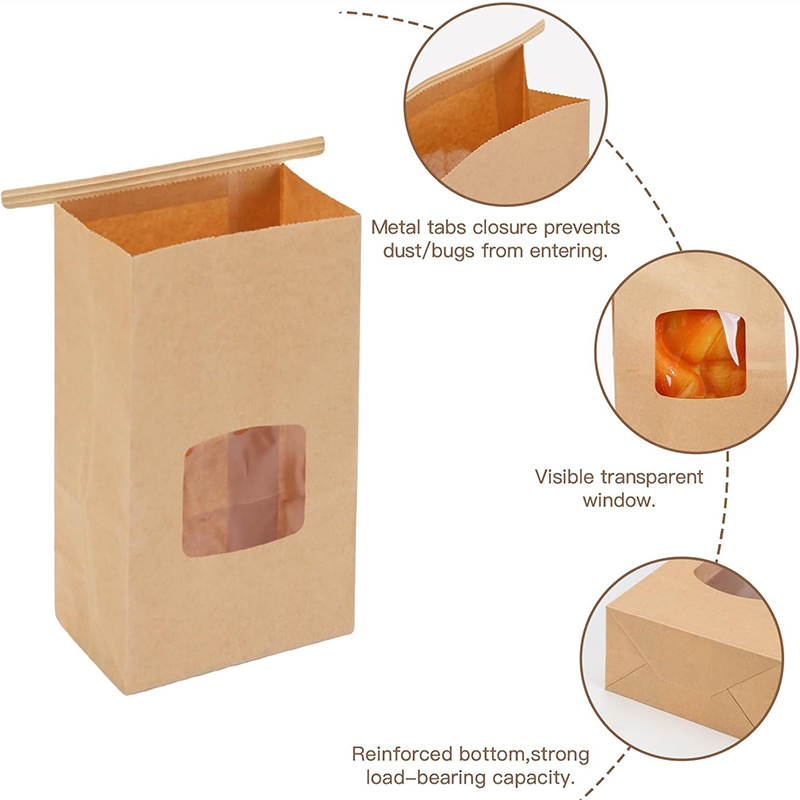 10Pcs Bakery Bags, Window Seal - Food Snacks For School 评论和价格