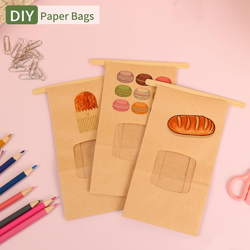 10Pcs Bakery Bags, Window Seal - Food Snacks For School 评论和价格