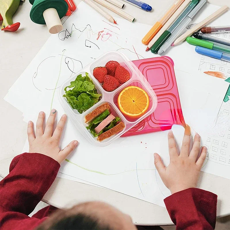 Plastic Bento Snack Box Reusab - Food Snacks For School 评论和价格