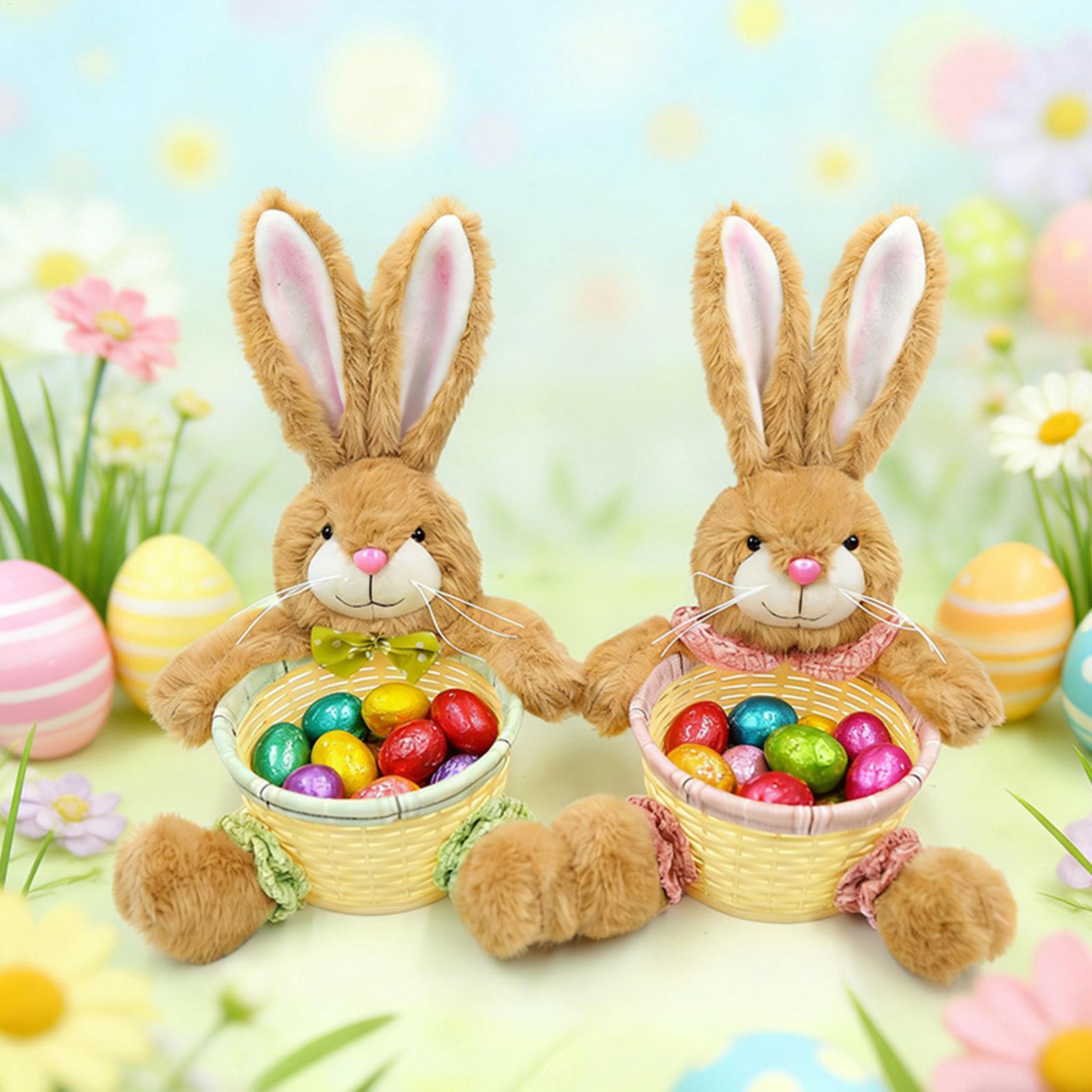 Easter Bunny Basket Rabbits Sh - Snacks Food Gift Baskets 评论和价格