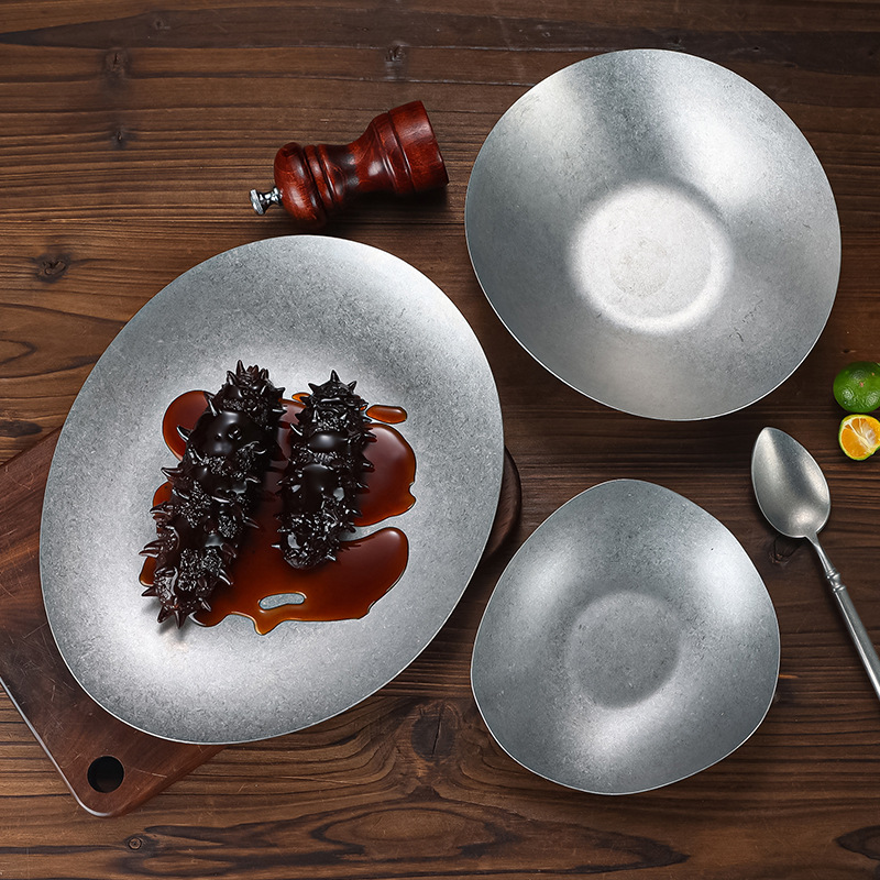 Irregular Stainless Steel Meal - Food Snacks Restaurant 评论和价格