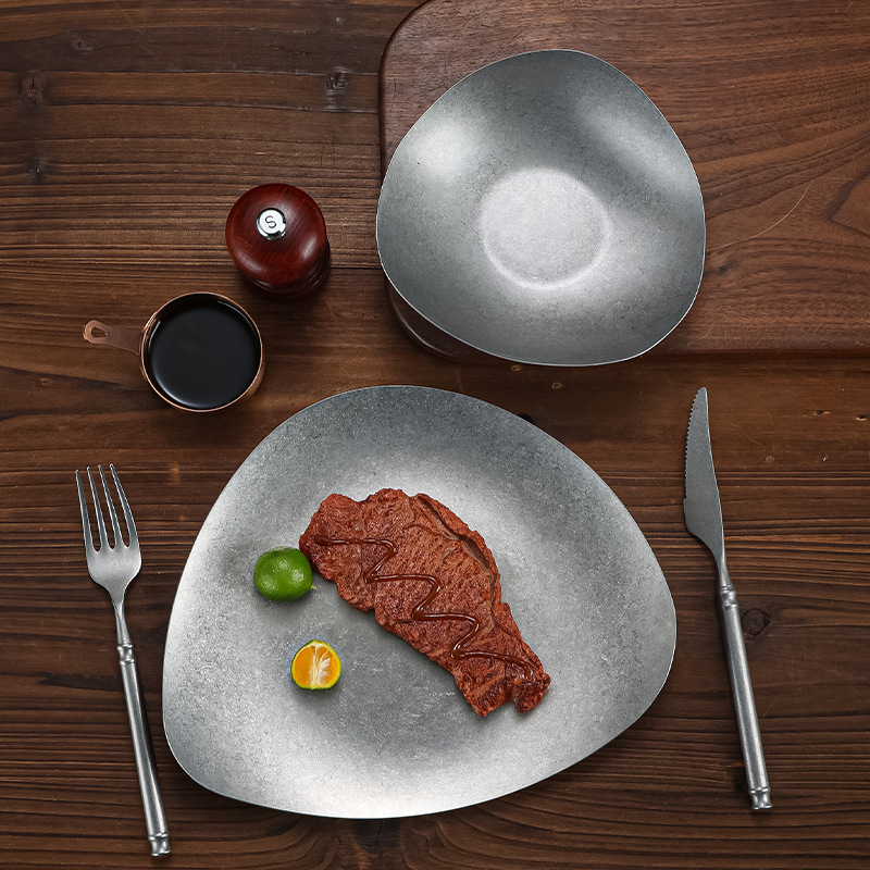 Irregular Stainless Steel Meal - Food Snacks Restaurant 评论和价格