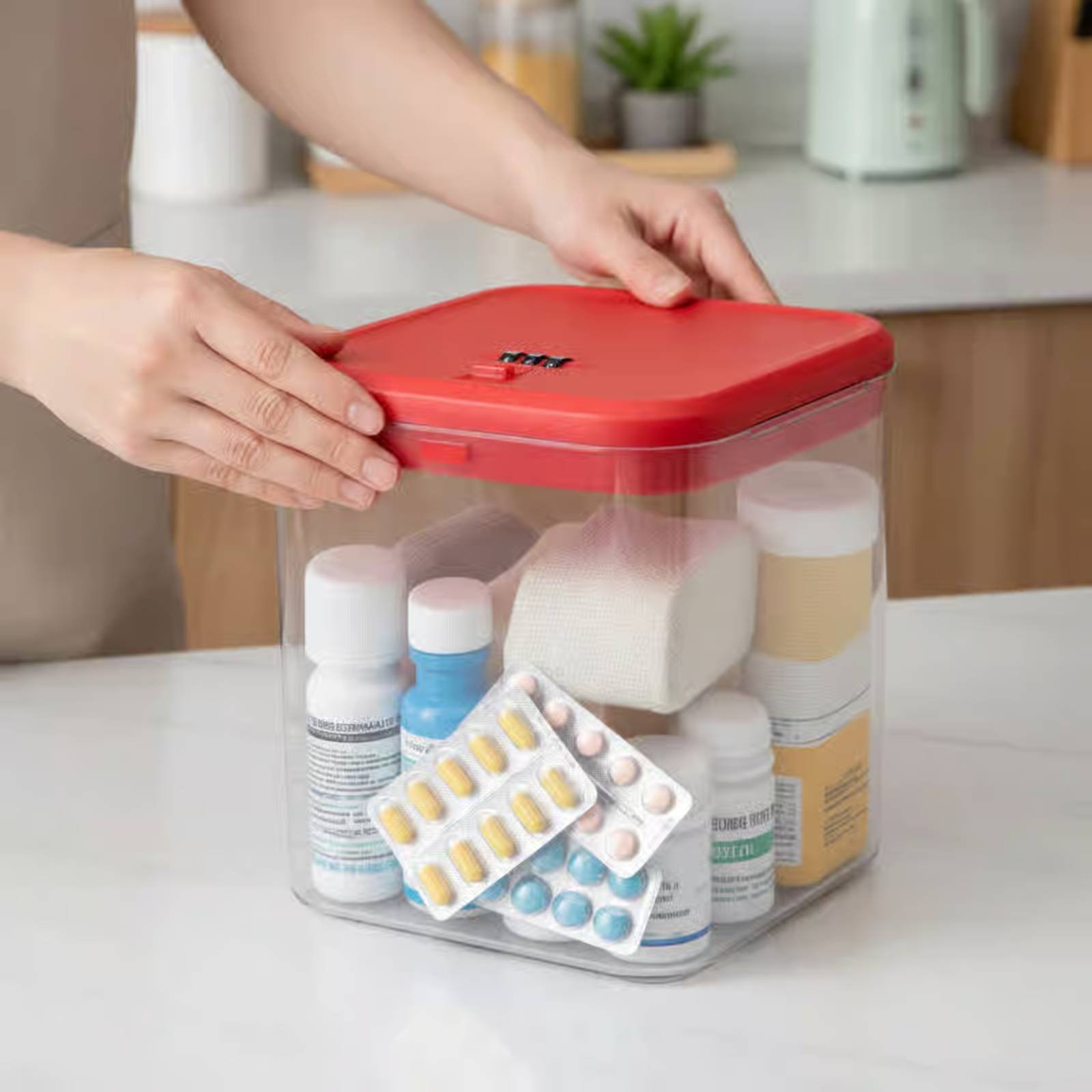 Clear Lockable Box Versatile L - Food & Snacks Coloring Book Bold & Easy 评论和价格