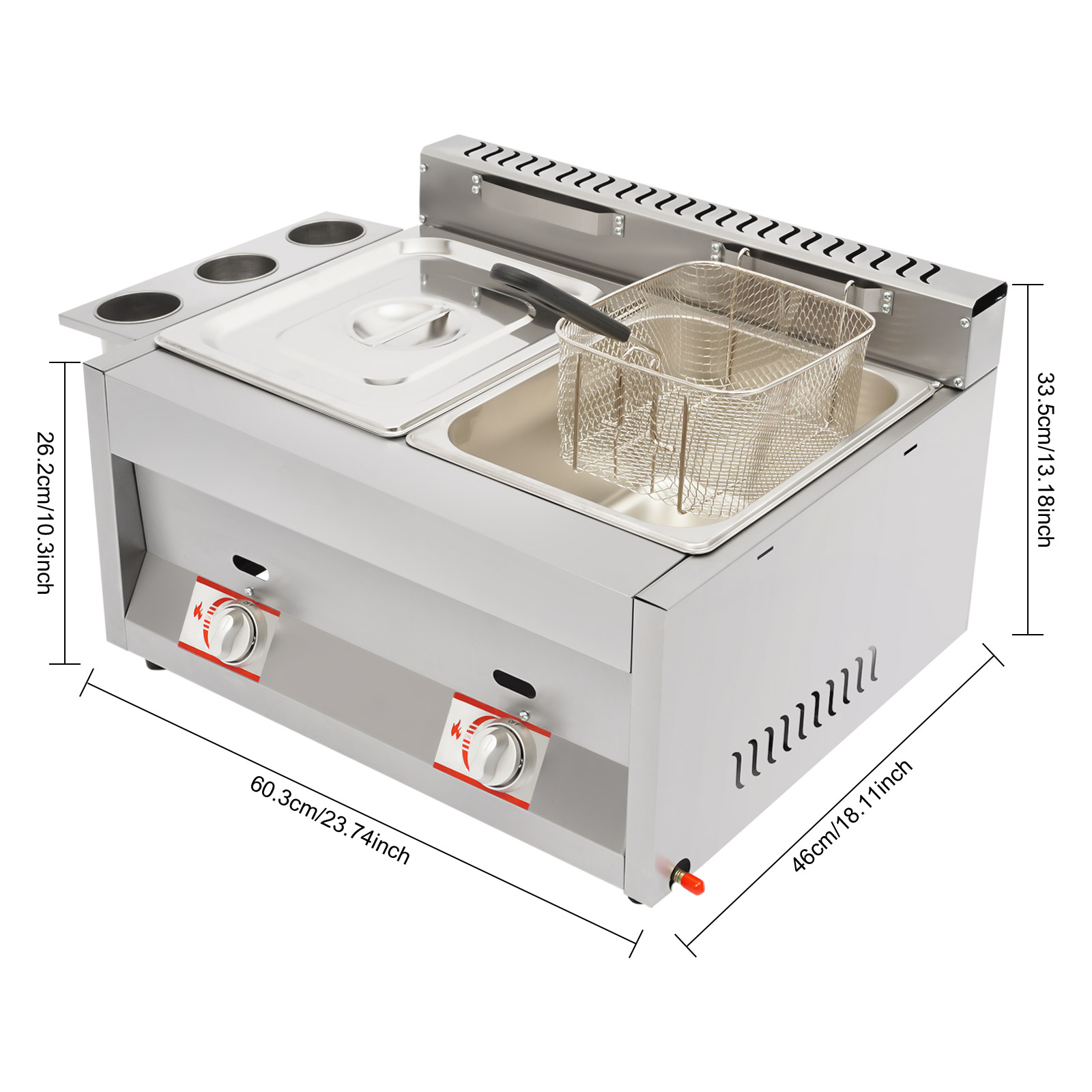 6Lx2 Dual Tank Commercial Gas  - Food Energy Snacks 评论和价格