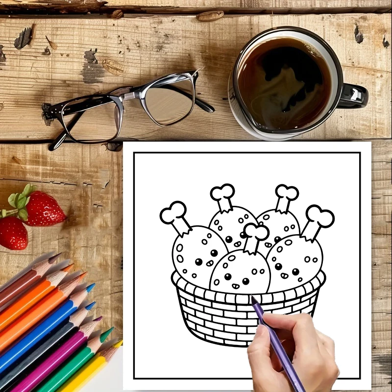 Coloring Book FOOD DRINK & SWE - Food Y Snacks Coloring Book 评论和价格