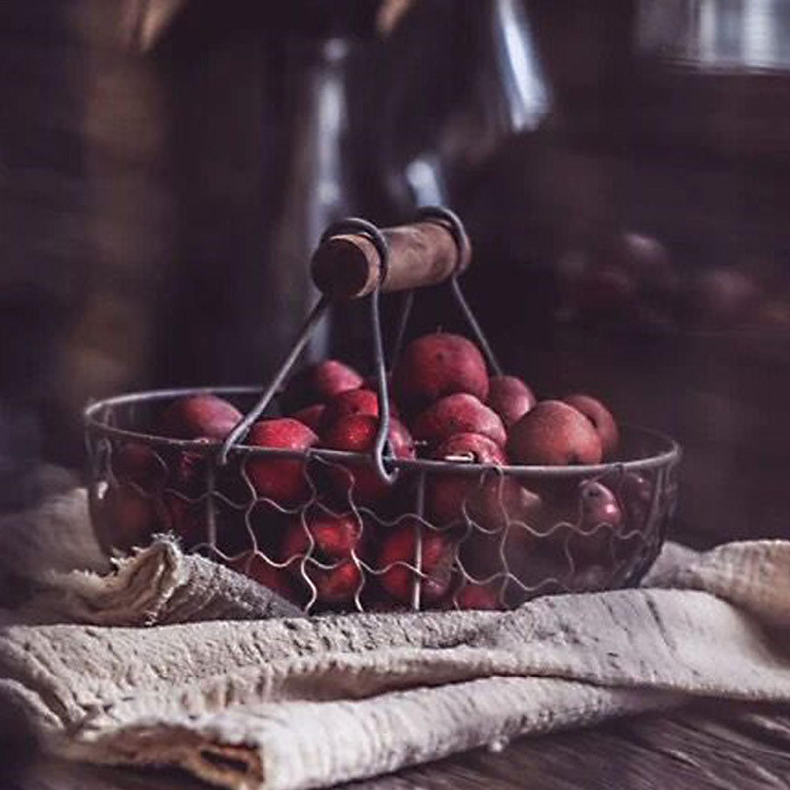 Iron Storage Basket with Woode - Food Snacks With Iron 评论和价格