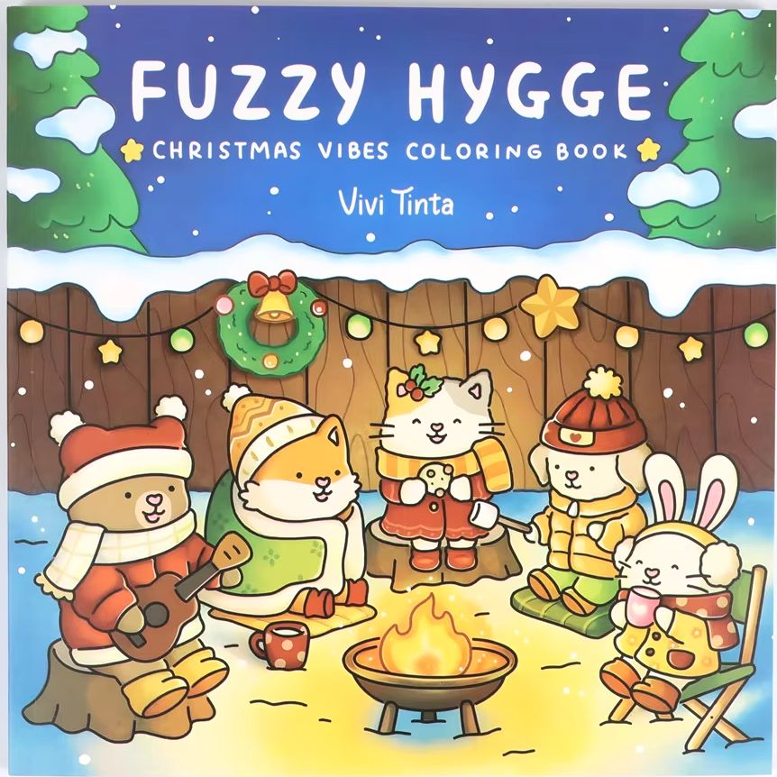 Fuzzy Hygge Christmas Coloring - Food Y Snacks Coloring Book 评论和价格