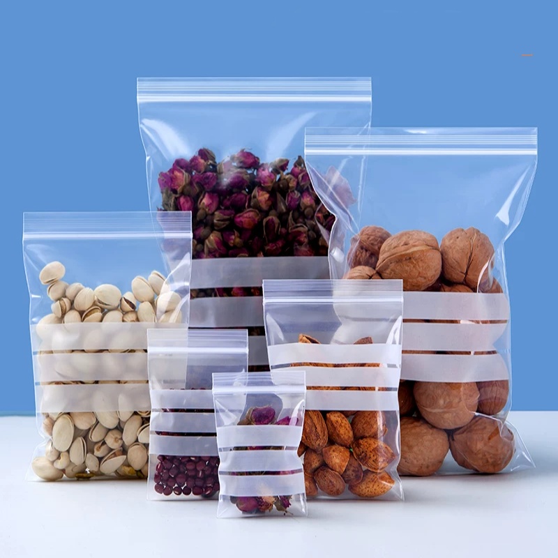 200PCS PE Clear Plastic Writin - Food Snacks Logos 评论和价格