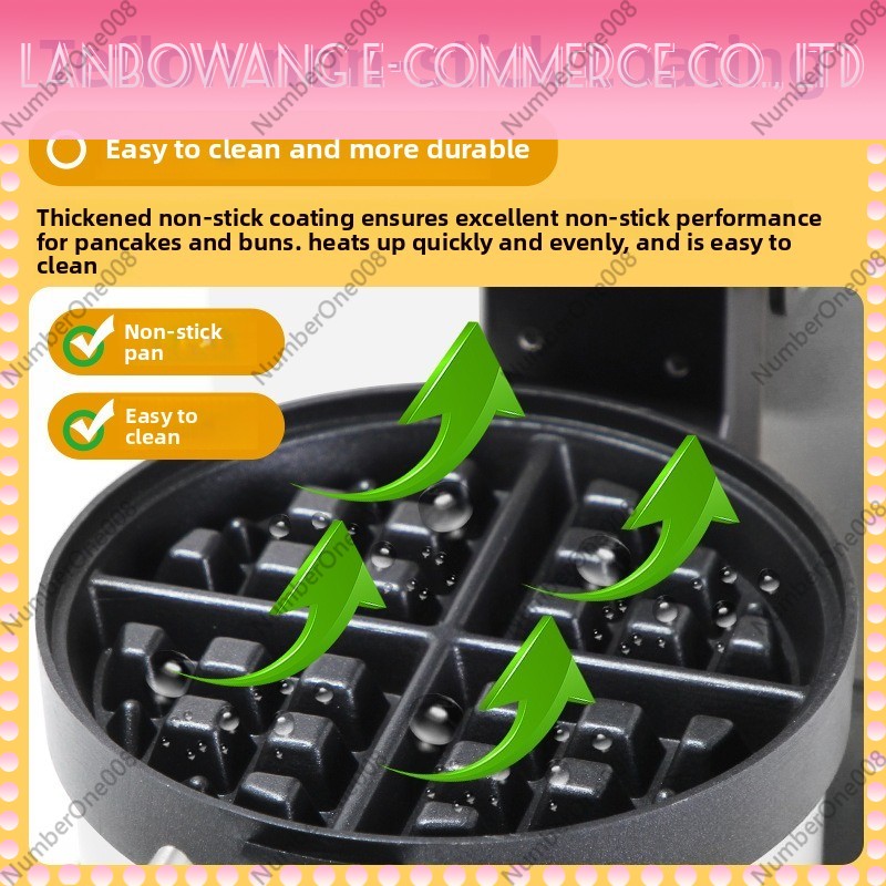 Rotating Waffle Maker Griddle  - Food Snacks Restaurant 评论和价格