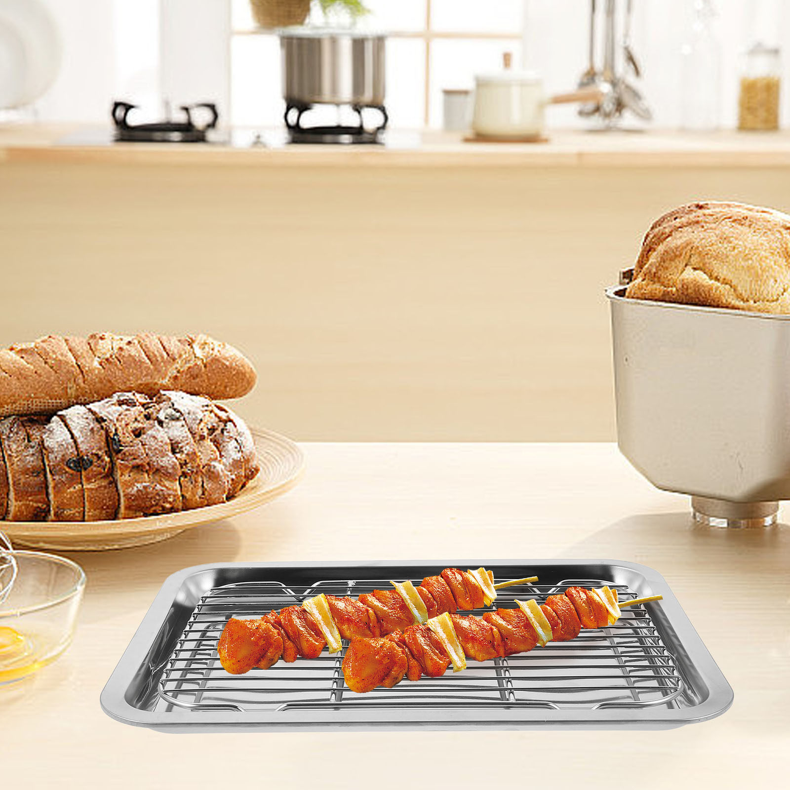 1Set Stainless Steel Wire Baki - Food Snacks Restaurant 评论和价格