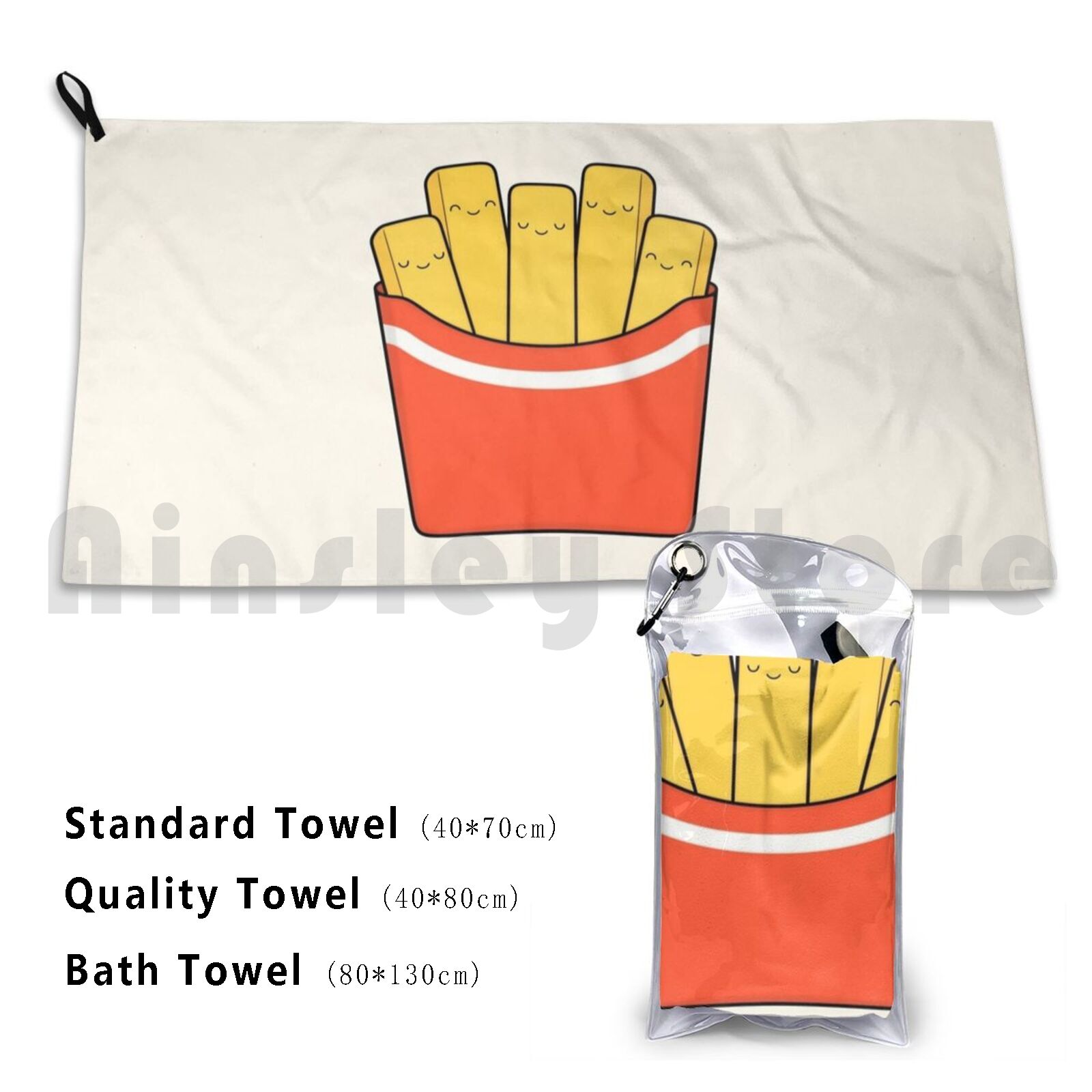 Best Fries Bath Towel Beach Cu - Yummy Food Snacks 评论和价格