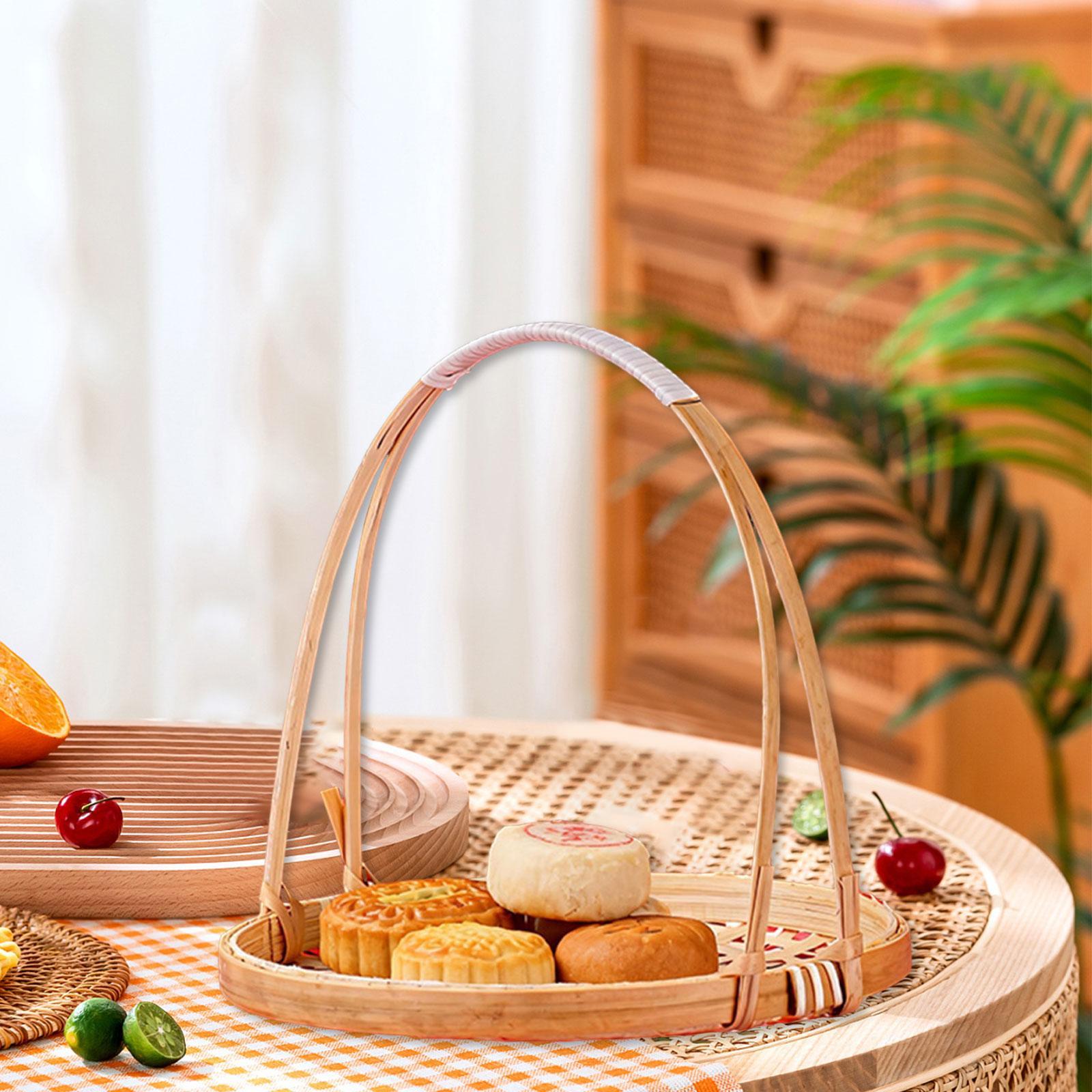 Woven Bamboo Snack Stand Food  - Snacks Food Gift Baskets 评论和价格
