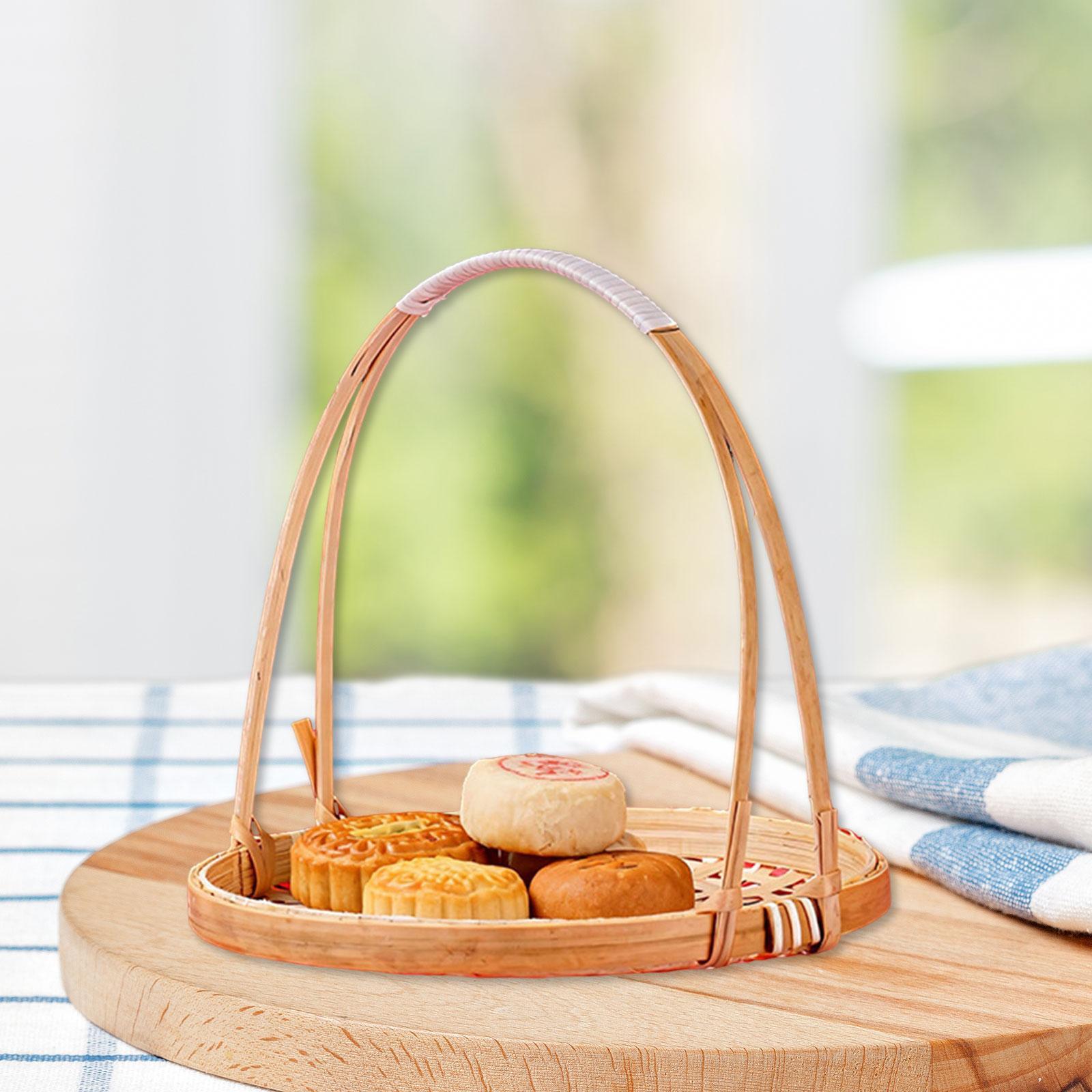Woven Bamboo Snack Stand Food  - Snacks Food Gift Baskets 评论和价格