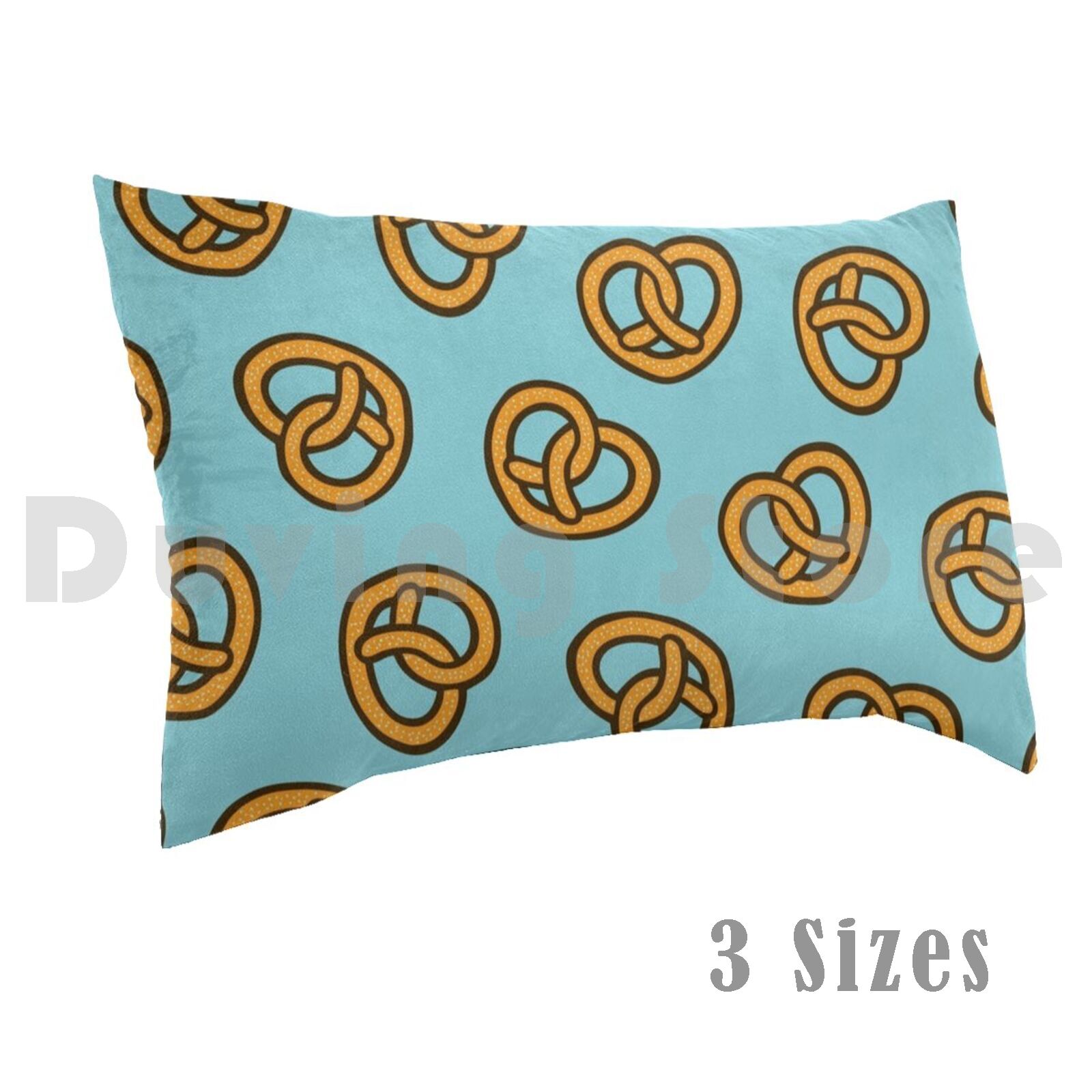 I Heart Pretzels Pattern Pillo - Foody Snacks 评论和价格