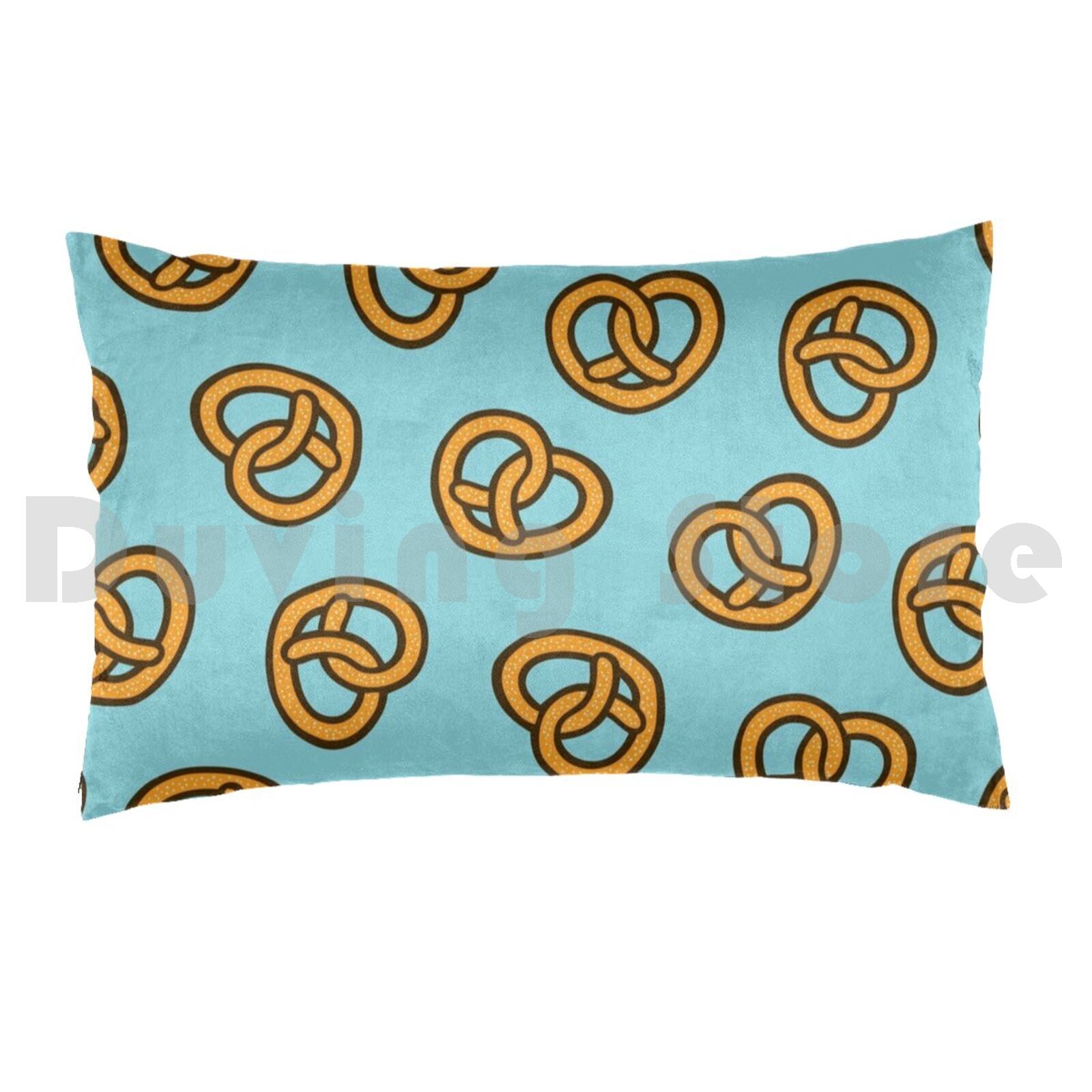 I Heart Pretzels Pattern Pillo - Foody Snacks 评论和价格