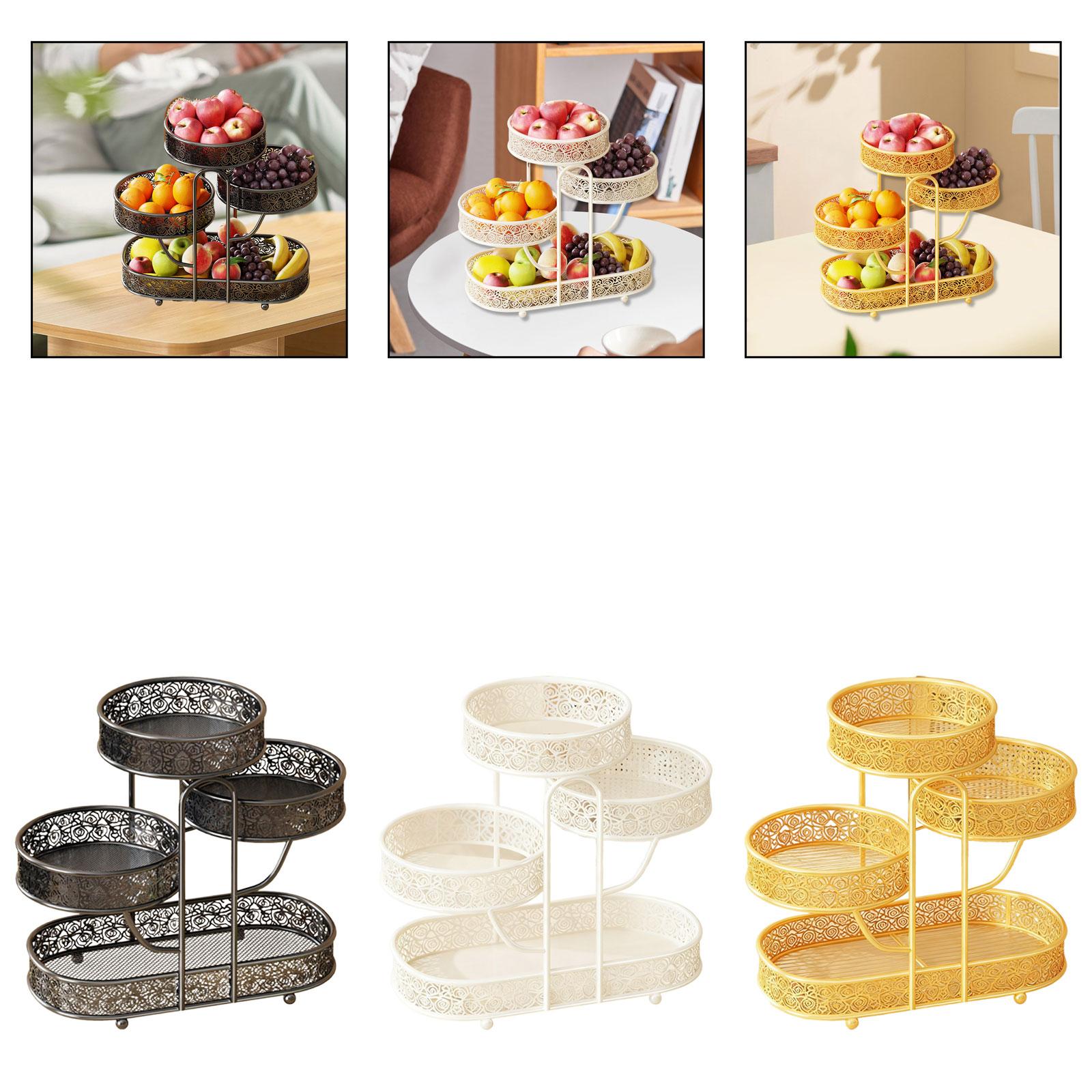 Countertop Fruit Basket 4 Tier - Food Snacks With Iron 评论和价格