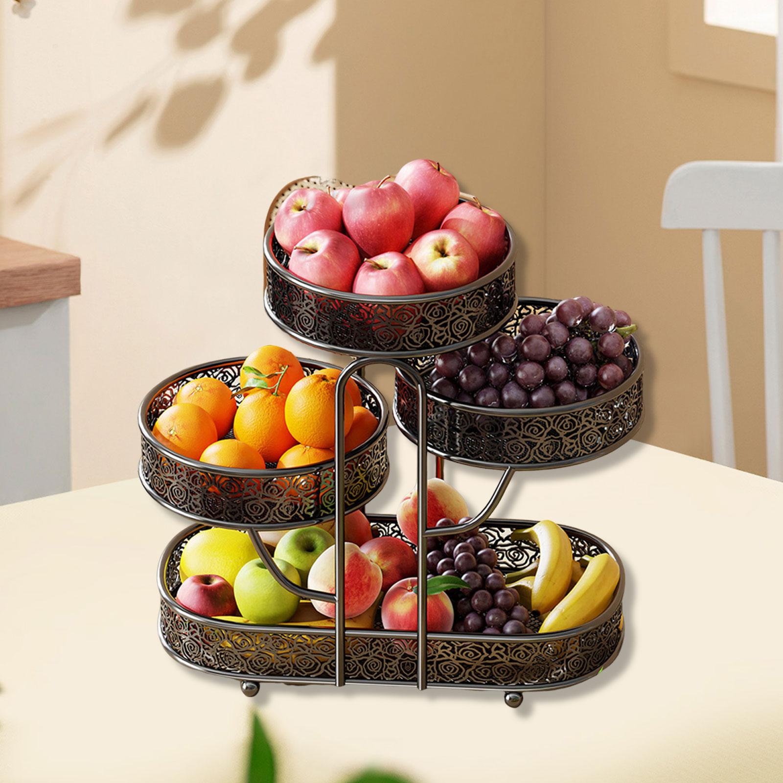 Countertop Fruit Basket 4 Tier - Food Snacks With Iron 评论和价格
