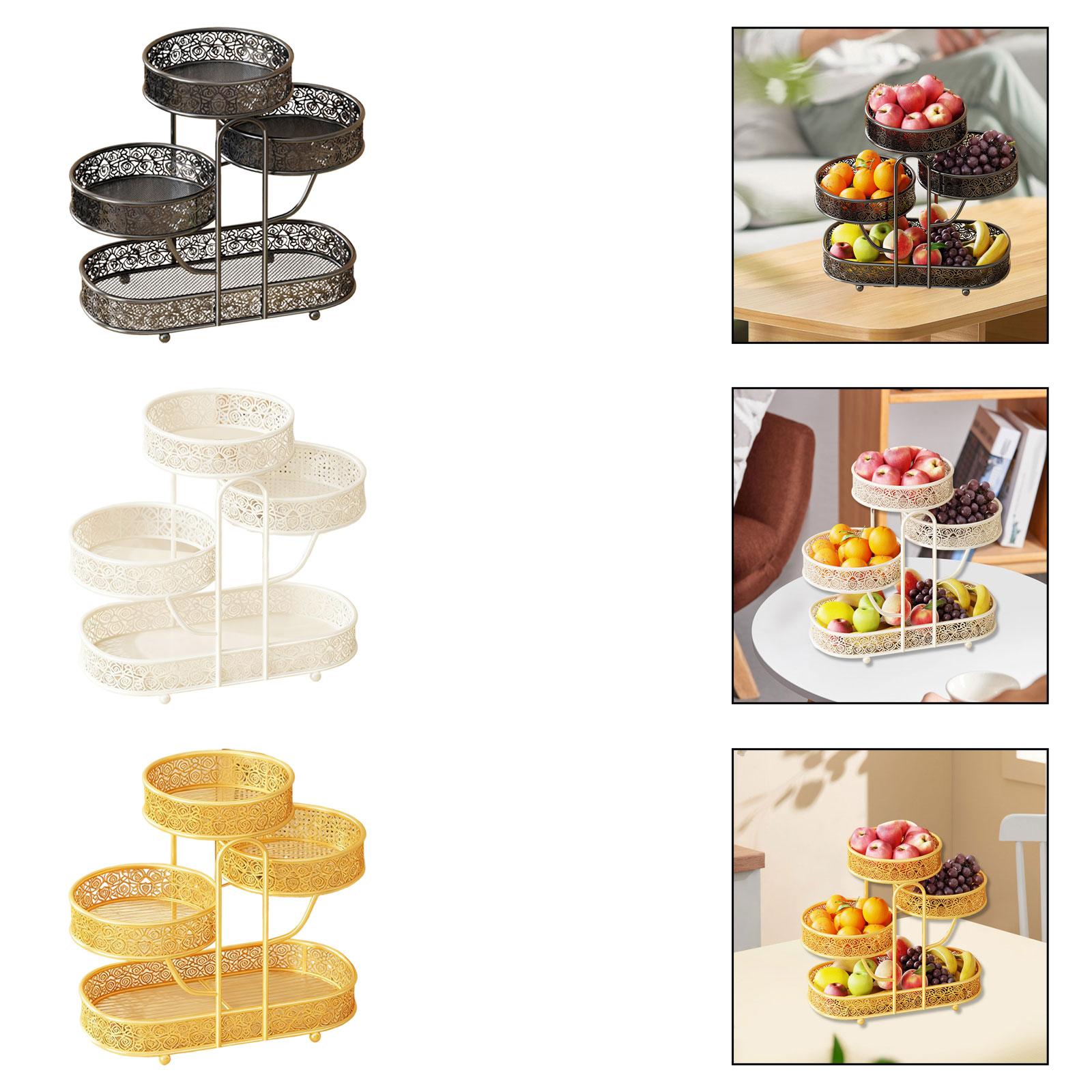 Countertop Fruit Basket 4 Tier - Food Snacks With Iron 评论和价格