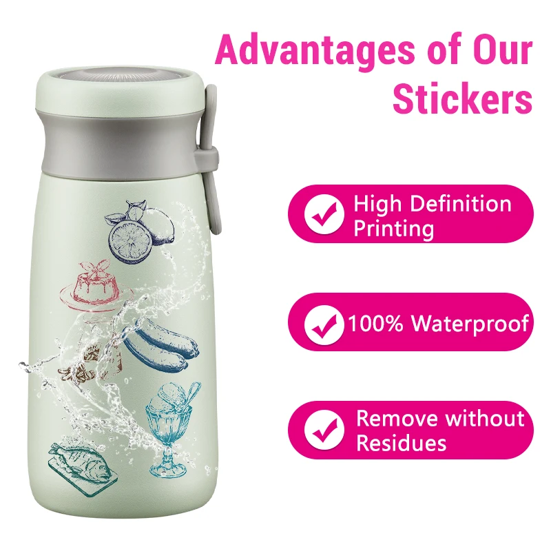 50PCS Retro Food Stickers Set  - Yummy Food Snacks 评论和价格