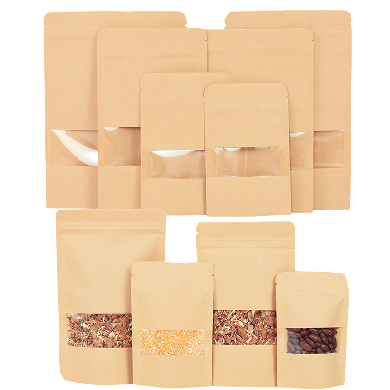 20/50pcs Kraft Paper Zip Lock  - Food Snacks For School 评论和价格