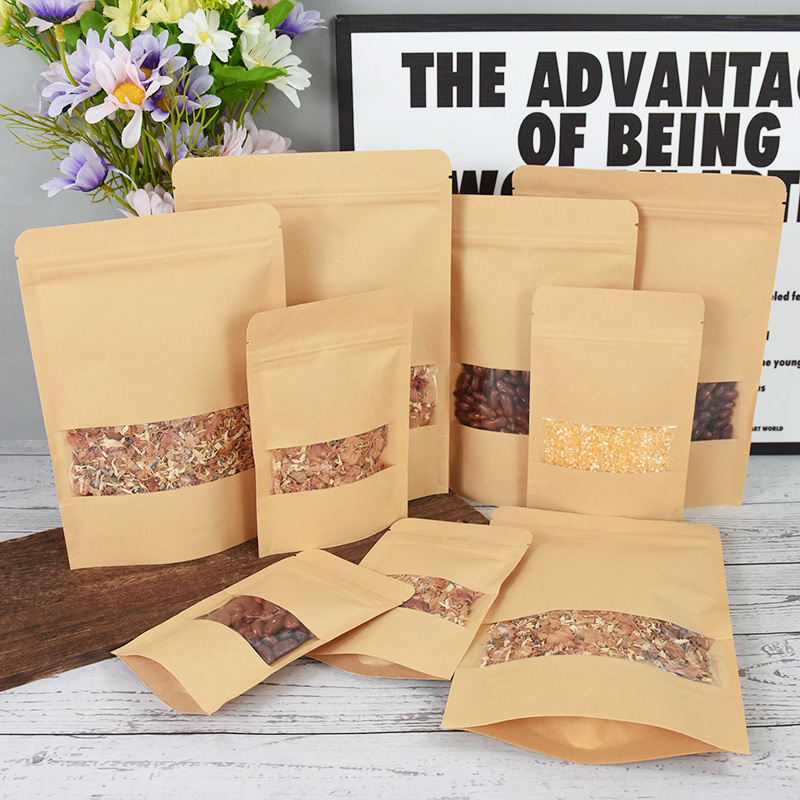 20/50pcs Kraft Paper Zip Lock  - Food Snacks For School 评论和价格