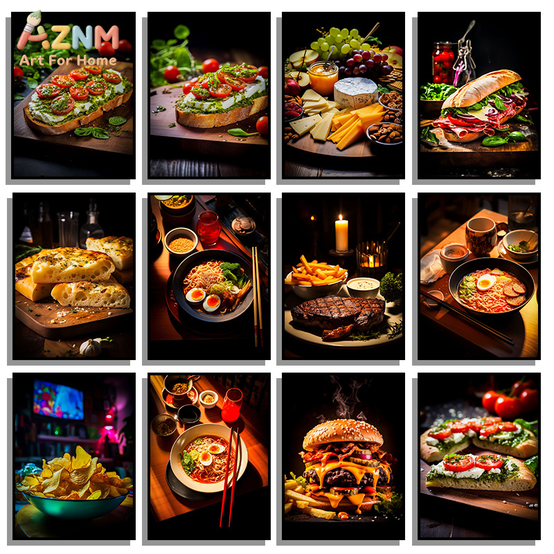 AZNM Gourmet Food Canvas Poste - Food Snacks Restaurant 评论和价格