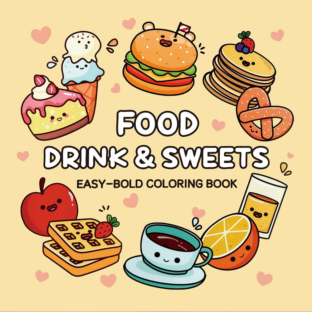 Food Drink & Sweets Easy-bold  - Food Y Snacks Coloring Book 评论和价格