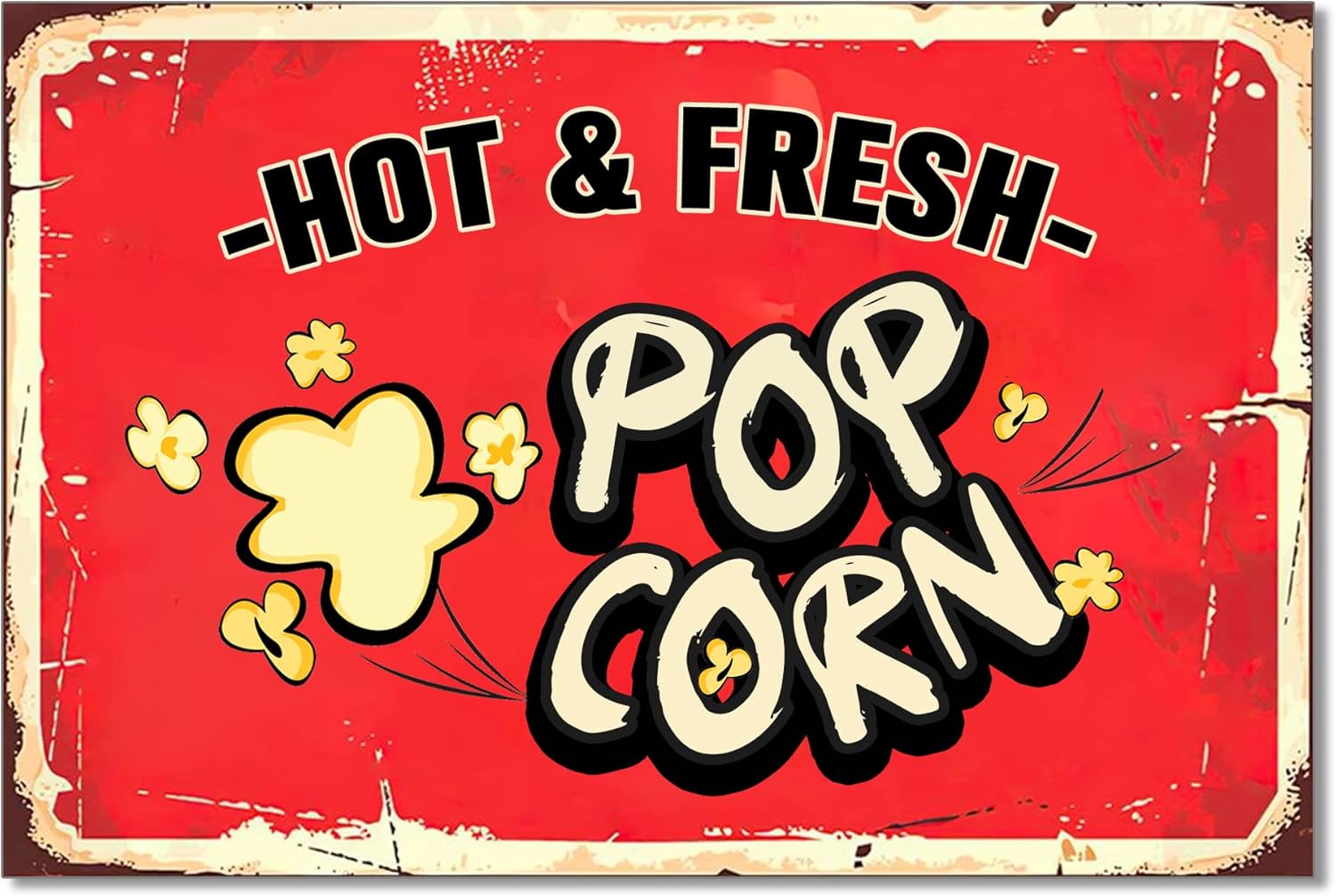 1p,Hot and Fresh Popcorn Metal - Food Snacks Restaurant 评论和价格