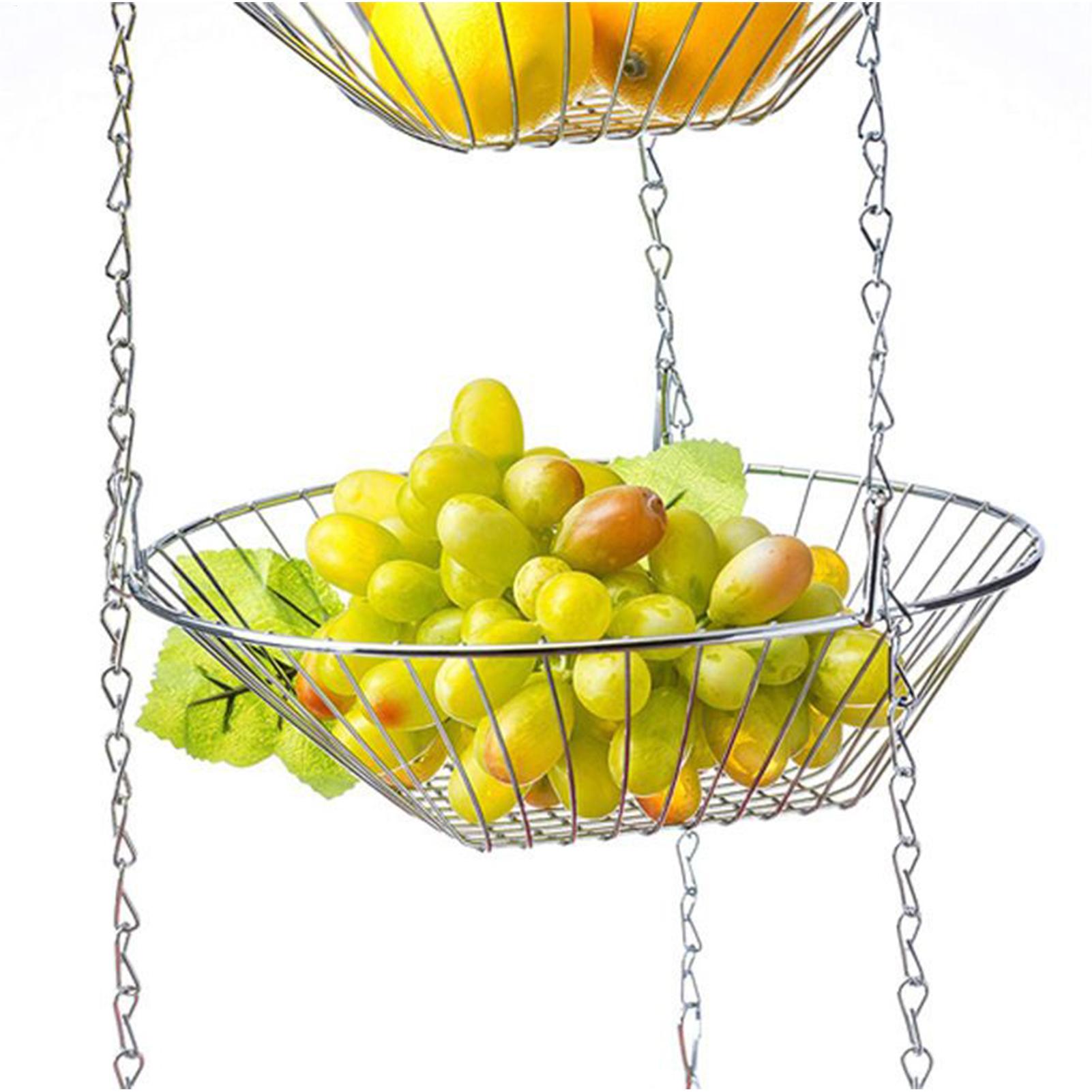 Fruit Basket 3-Tier Iron Holde - Food Snacks With Iron 评论和价格