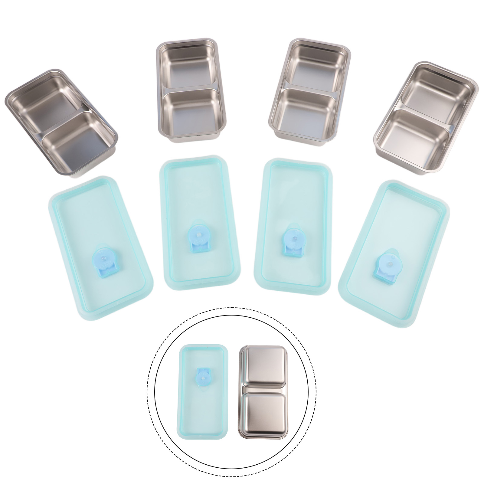 4Pcs Stainless Steel Snack Con - Food Snacks For School 评论和价格