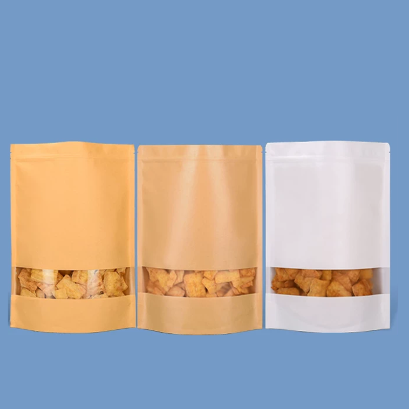 50 kraft paper bags,windowed s - Food Snacks Logos 评论和价格