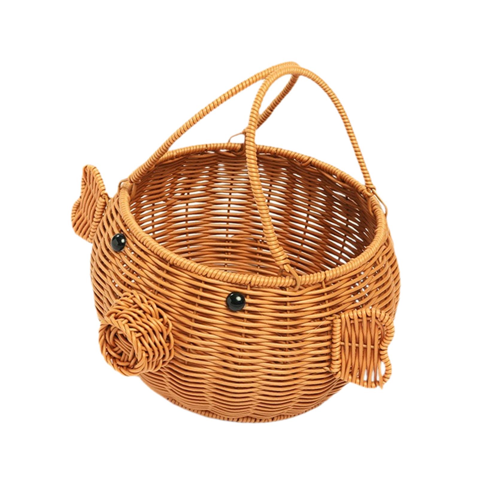 Pig Shaped Storage Basket Hand - Snacks Food Gift Baskets 评论和价格