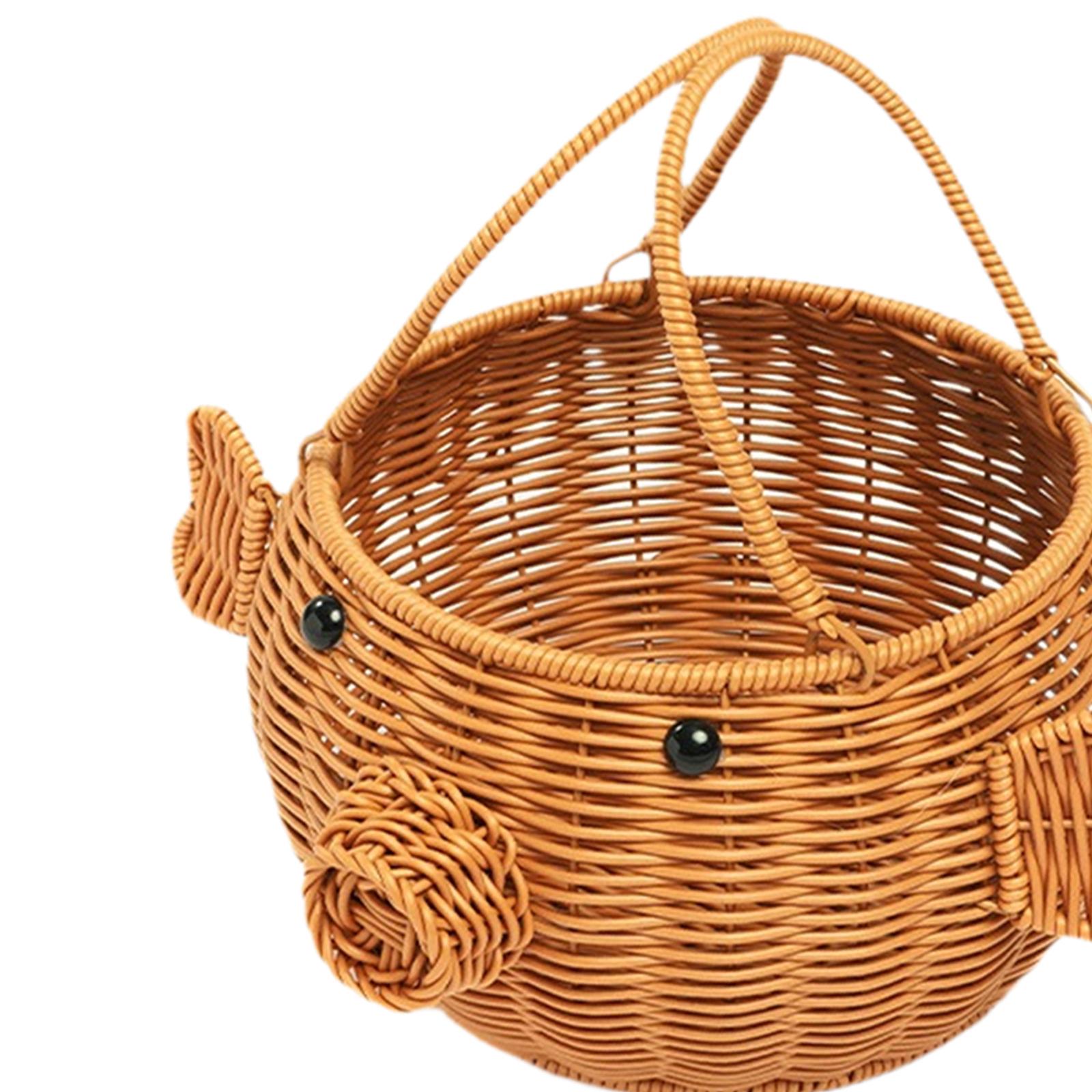 Pig Shaped Storage Basket Hand - Snacks Food Gift Baskets 评论和价格