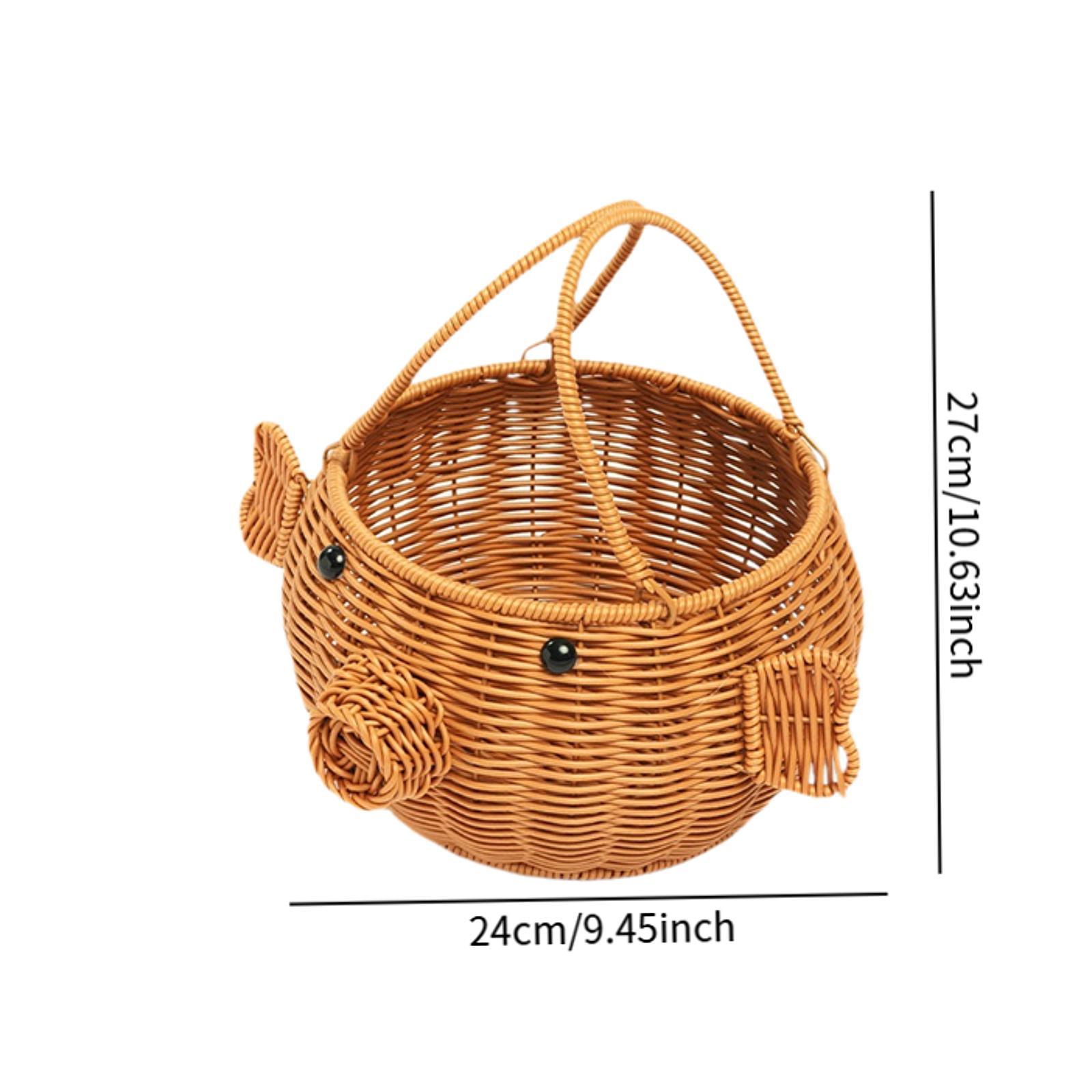 Pig Shaped Storage Basket Hand - Snacks Food Gift Baskets 评论和价格